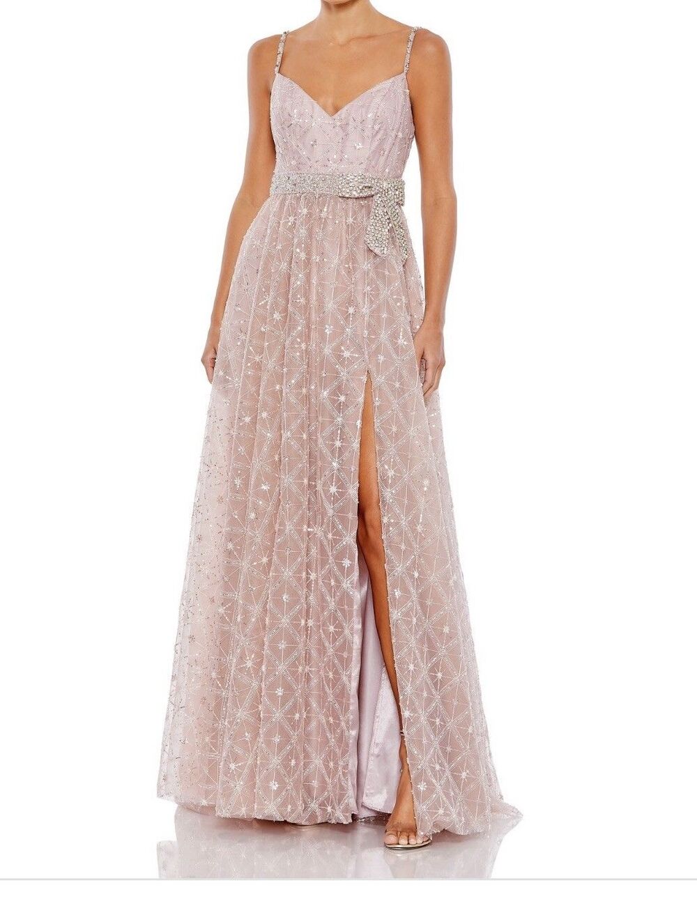 Mac Duggal Long Formal Beaded Prom Gown Beaded Size 6 68050 $598 **Read